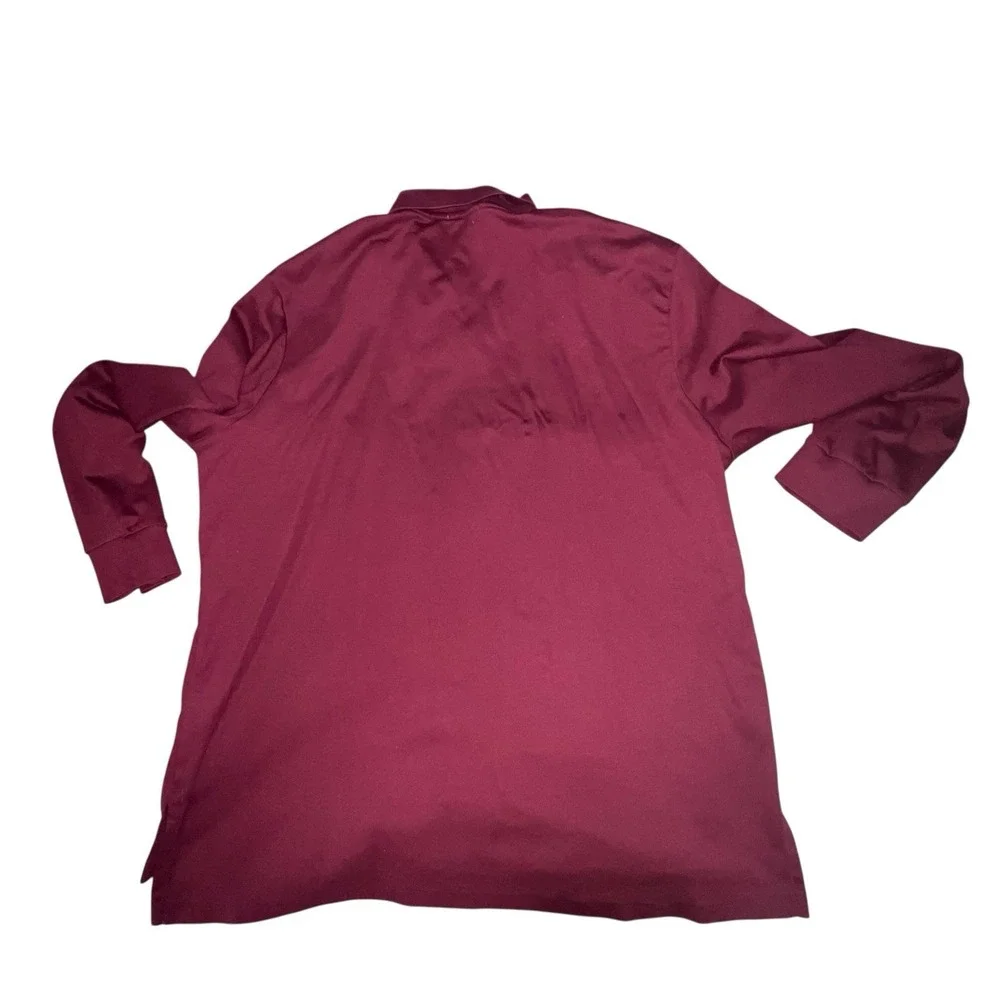 Polo Ralph Lauren‎ Long Sleeve Polo Shirt Classic Fit Burgundy Men  XXL Cotton